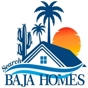 Search Baja Homes logo with palm trees, sun and house